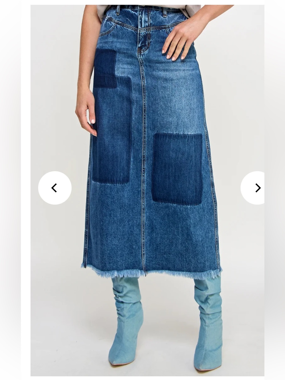 aho! ATELIER HIGH RISE FLARED MAXI SKIRT Length: 37β